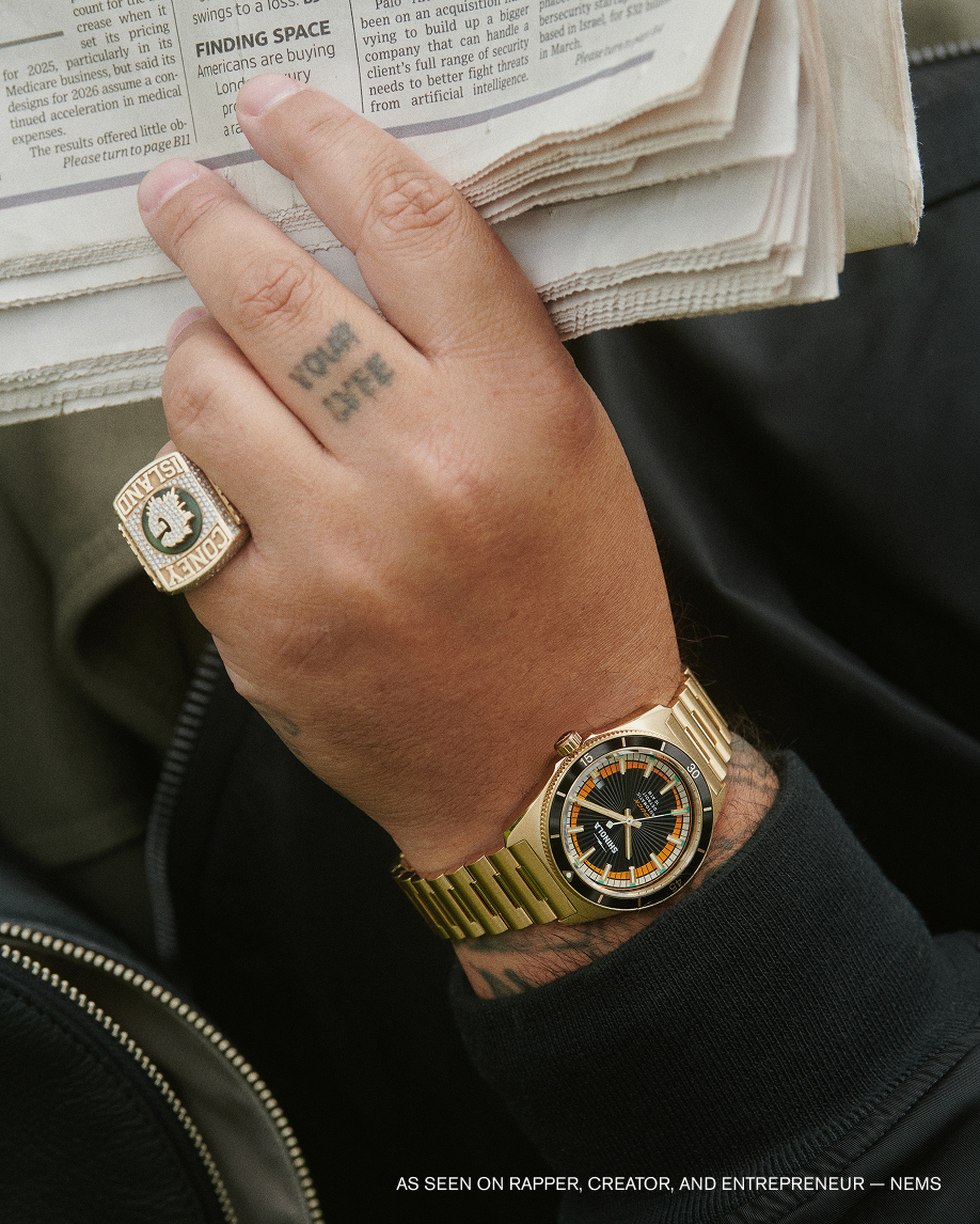 Duck Automatic Watch - Black/Gold