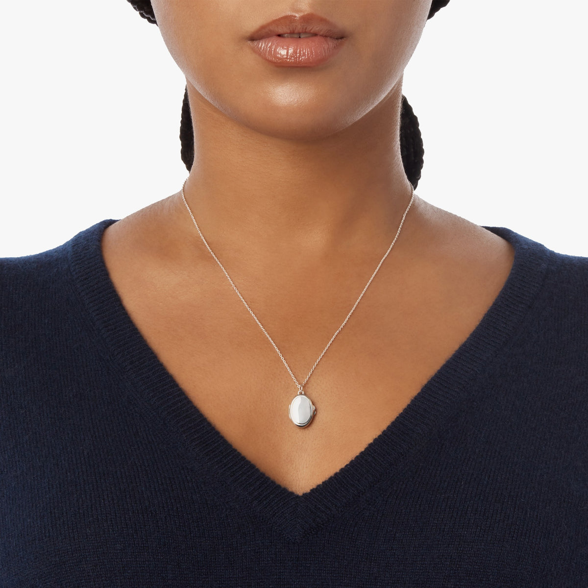 Heirloom Petite Locket Necklace - Sterling Silver