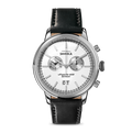 Bedrock Chronograph Watch - Black Leather Strap