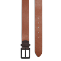 1 1/2" Lightning Bolt Keeper Belt Nubuck - Dark Brown