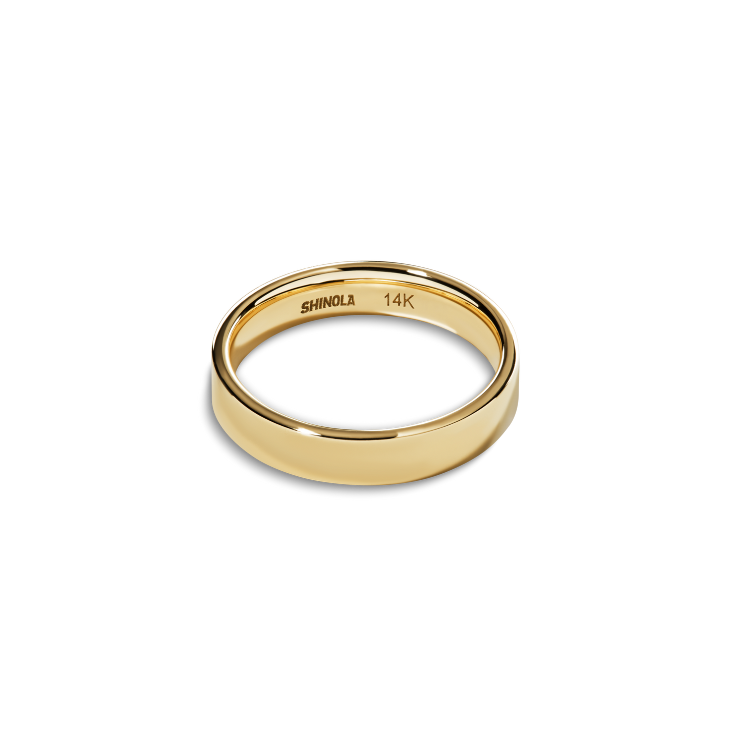 4mm Round Yellow Gold Band