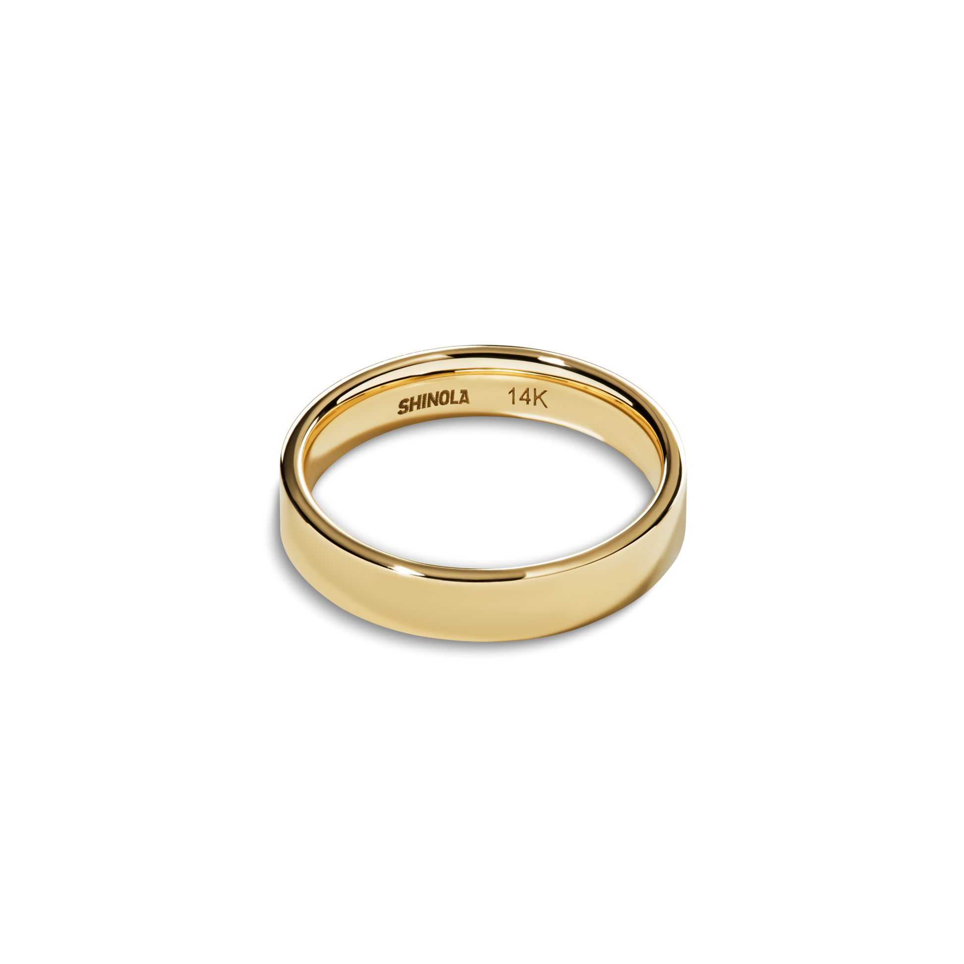 4mm Round Yellow Gold Band