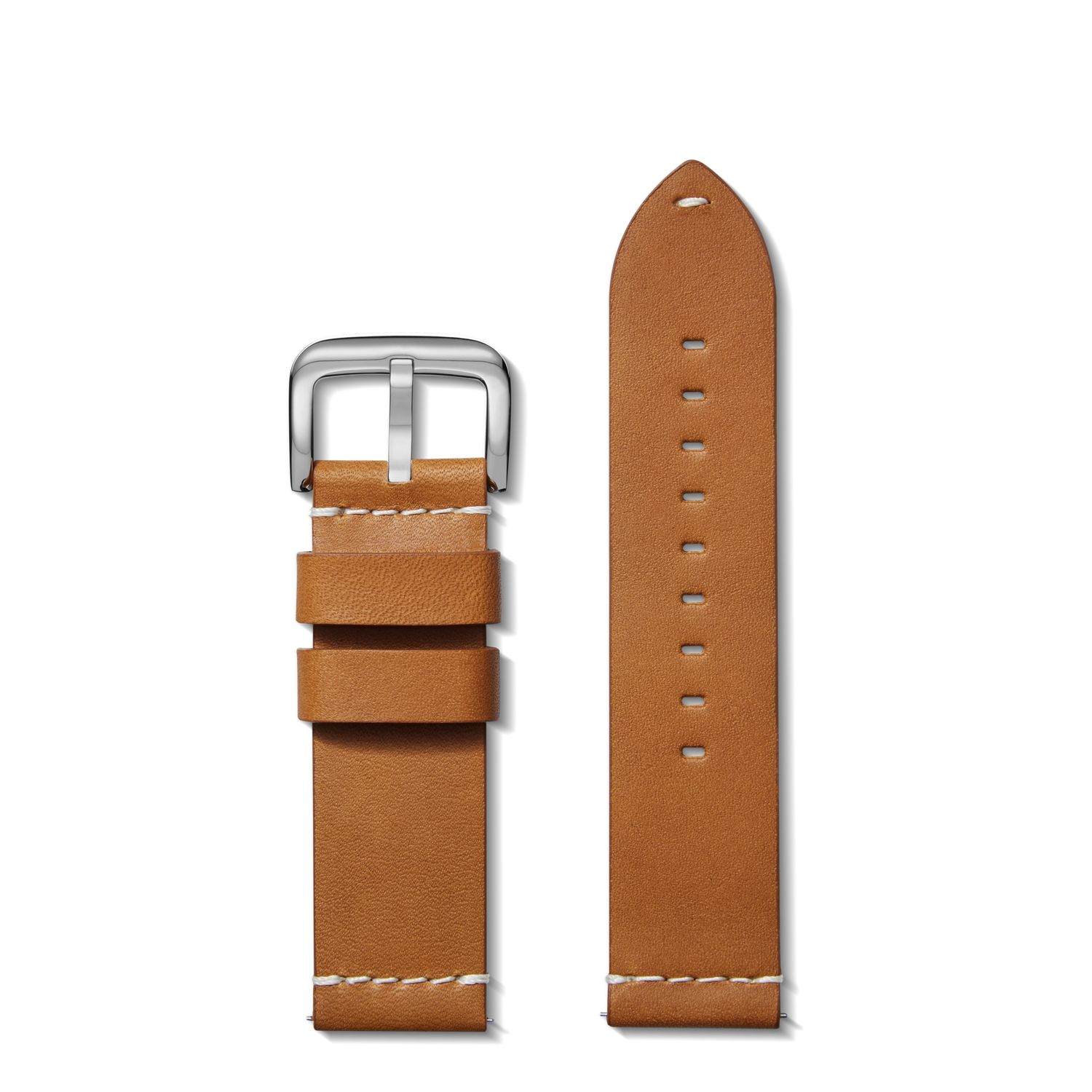 24mm Tan Leather Watch Strap - Tan