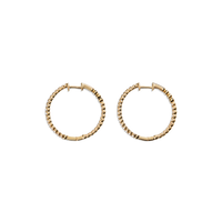 1 Carat Diamond Hoops - Yellow Gold