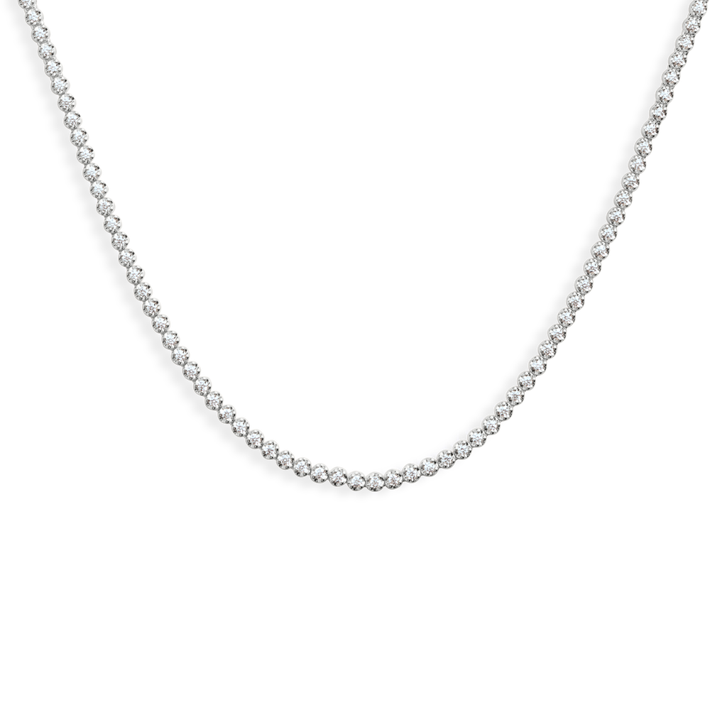 5 Carat Diamond Tennis Necklace White Gold
