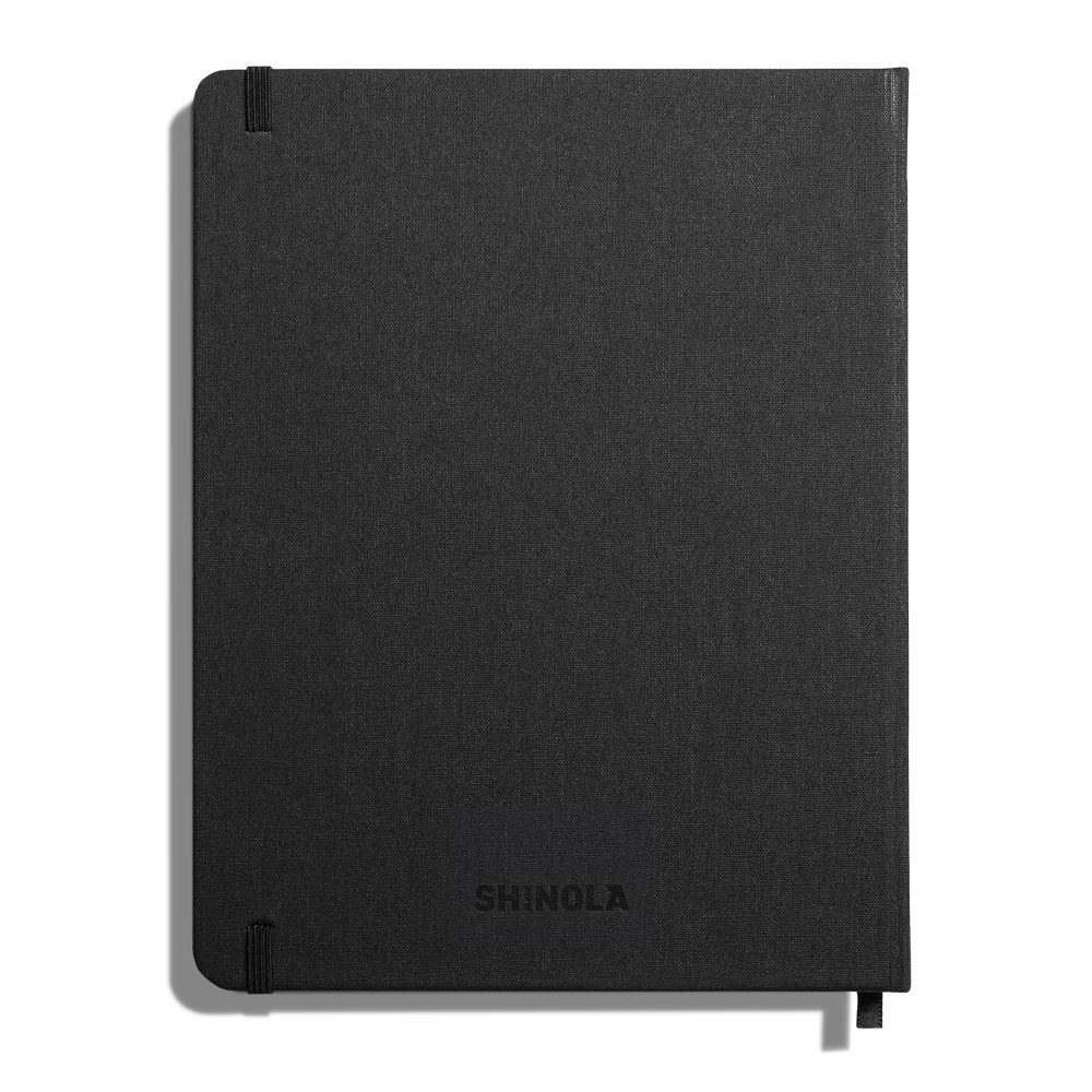 Large Hard Grid Journal - Black