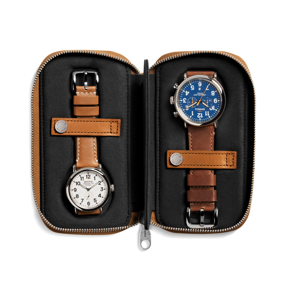 Travel Watch Case - Tan