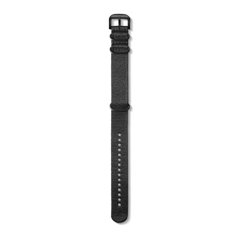 24mm Black G10 Nylon Watch Strap - Black
