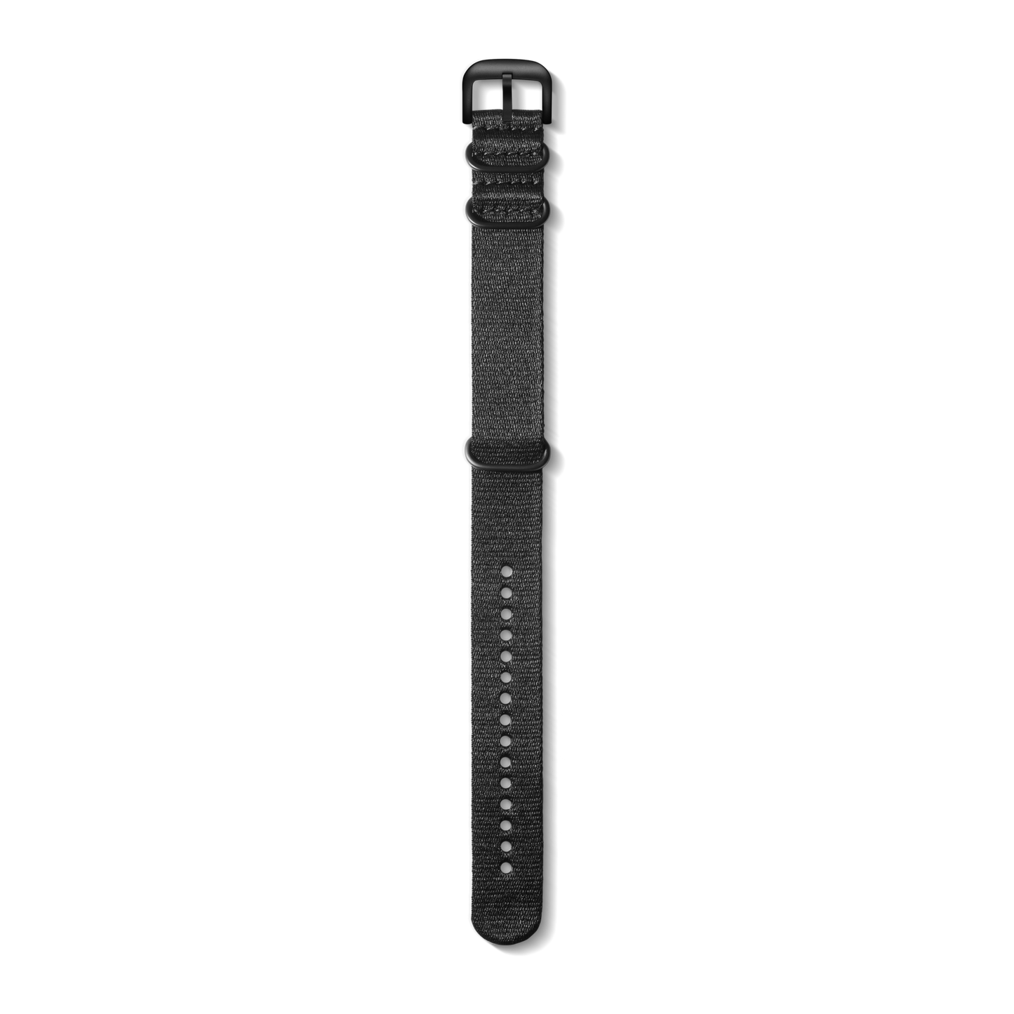 24mm Black G10 Nylon Watch Strap - Black