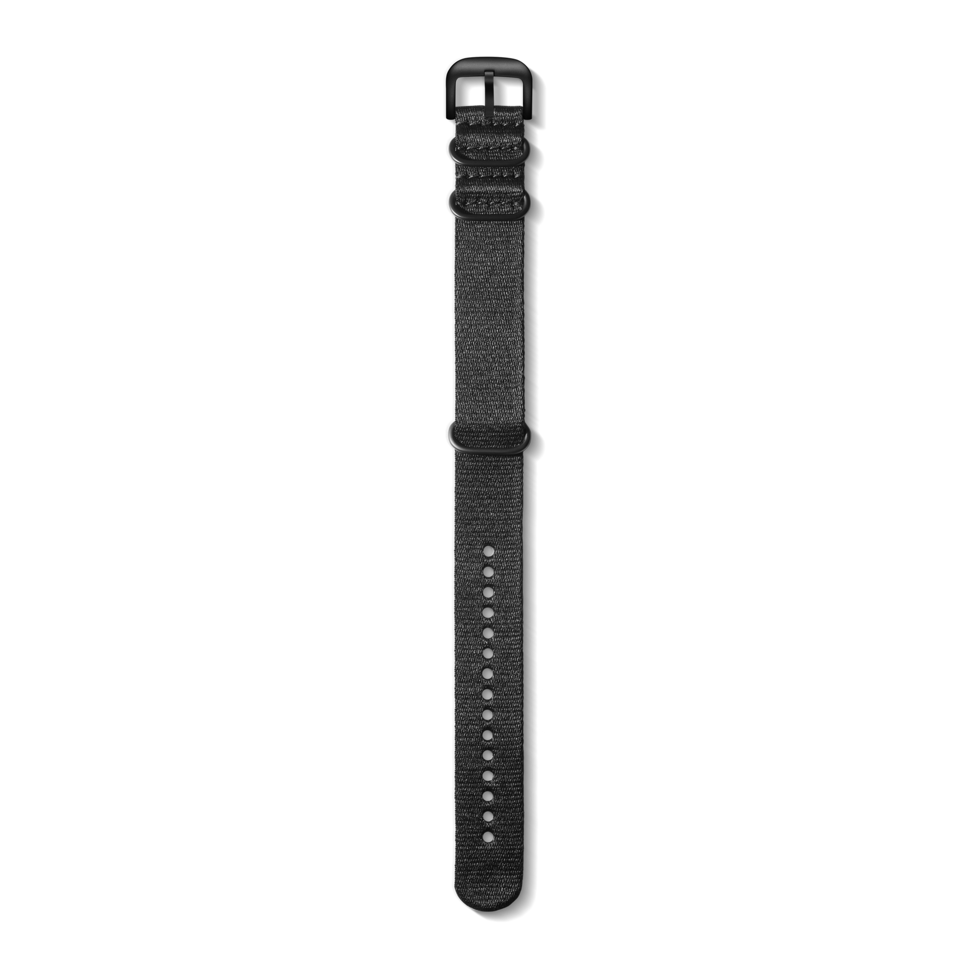 24mm Black G10 Nylon Watch Strap - Black