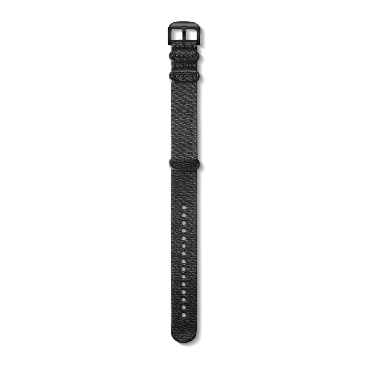 24mm Black G10 Nylon Watch Strap - Black
