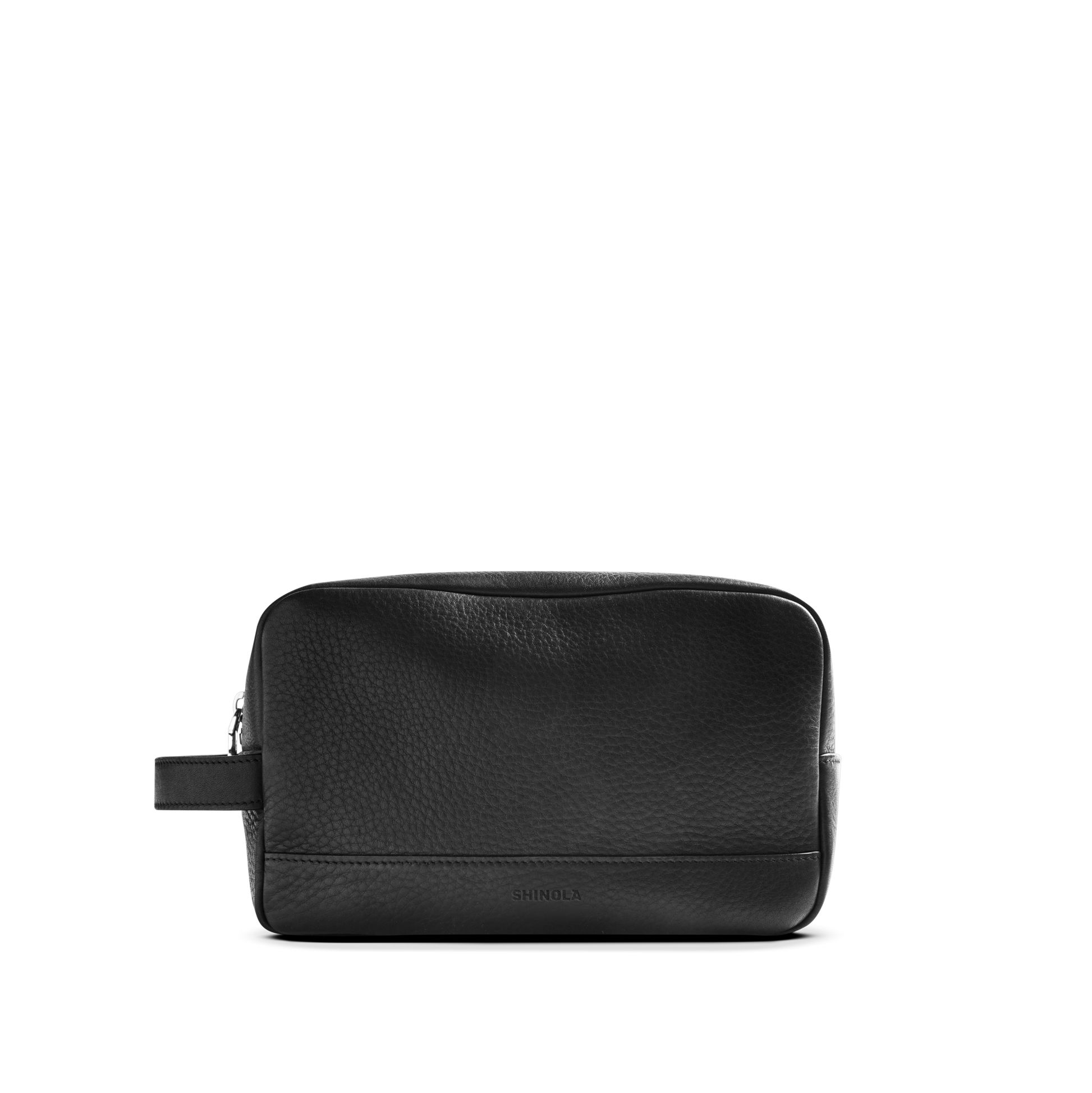 black leather crossbody travel bag Black/Tan 1 in back for security Via Leather iPhone & Passport