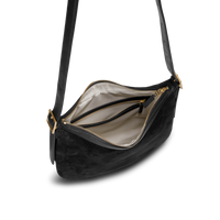 Medium Bixby Crossbody - Black Suede