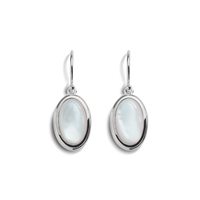 Heirloom Mother Of Pearl Drop Earrings - Sterling Silver