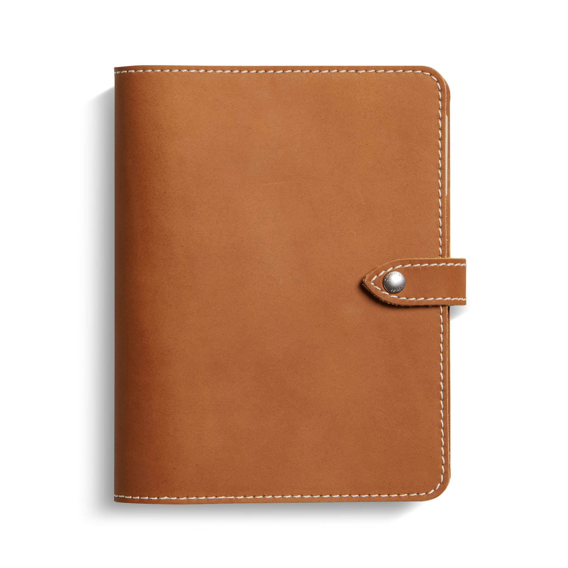 Refillable Leather Agenda Cover - Chestnut