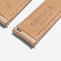 18mm Natural Leather Watch Strap - Natural