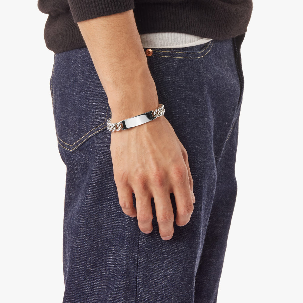 Bike Lock ID Bracelet - Sterling Silver