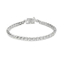 4 Carat 7" Diamond Tennis Bracelet - White Gold