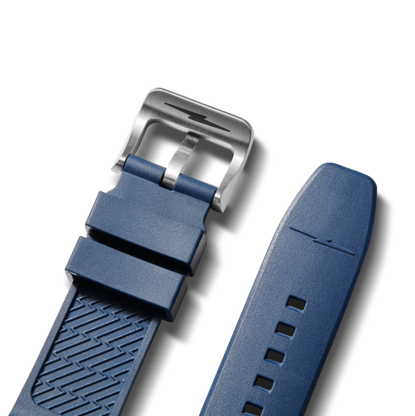 22mm Midnight Blue Expandable Dive Rubber Watch Strap - Midnight Blue