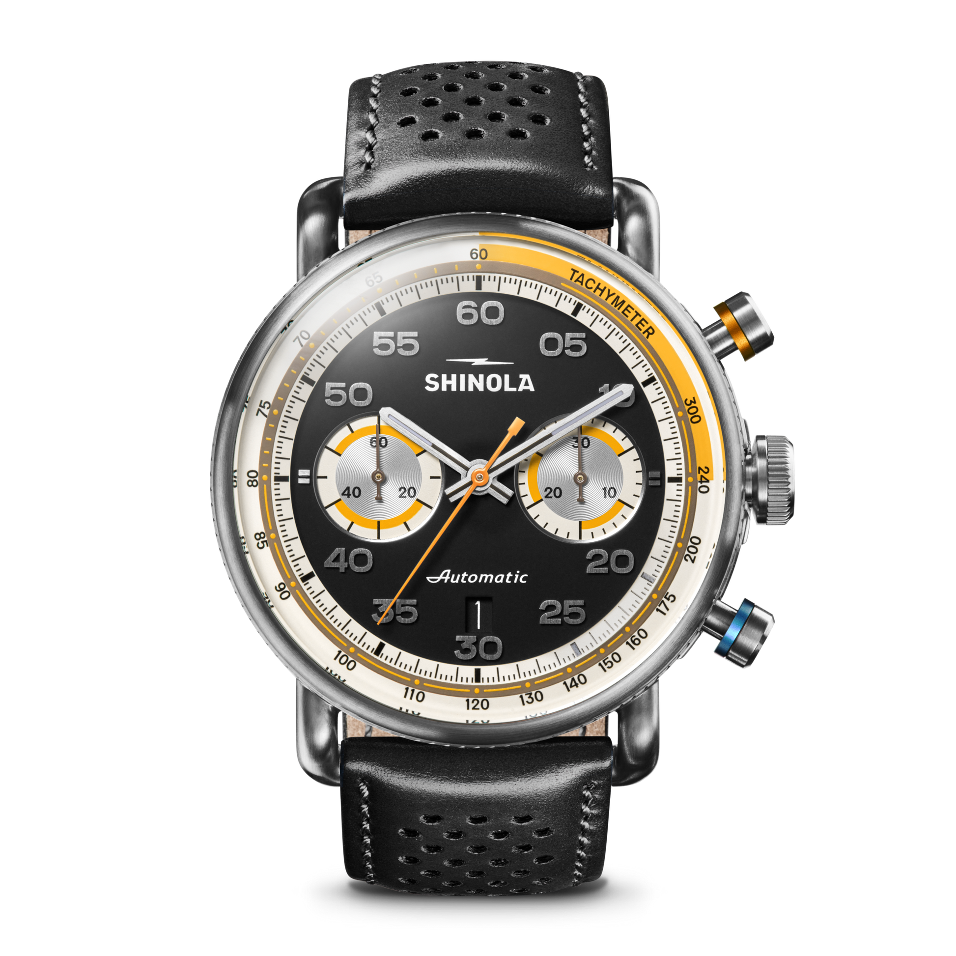 Canfield Speedway Open Road Automatic Chronograph Watch - Black