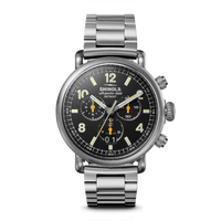 Runwell Chronograph West Wind Watch Gift Set with Additional Strap - Black