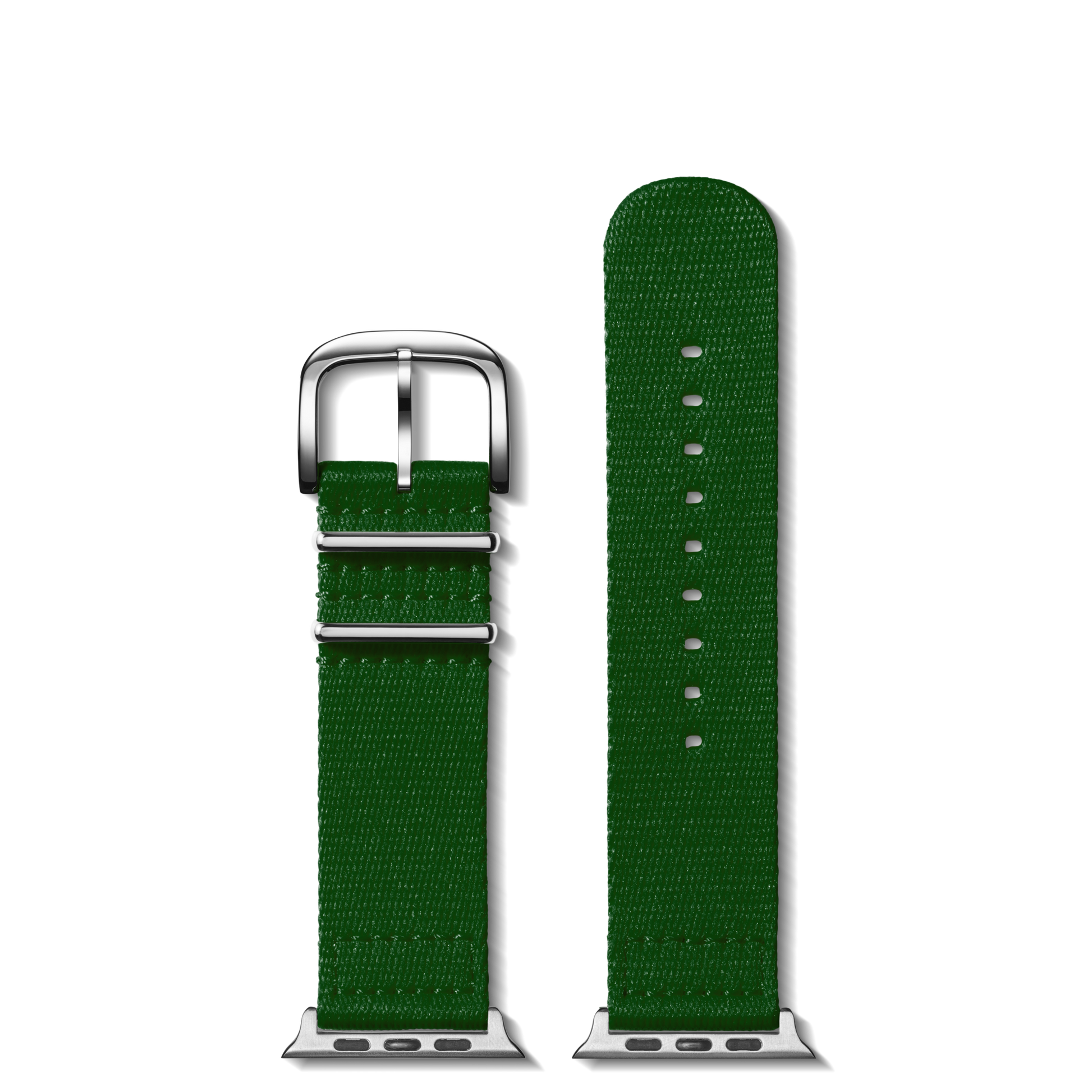 24mm Green Split Nylon Apple Watch Strap - Green