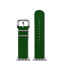 24mm Green Split Nylon Apple Watch Strap - Green