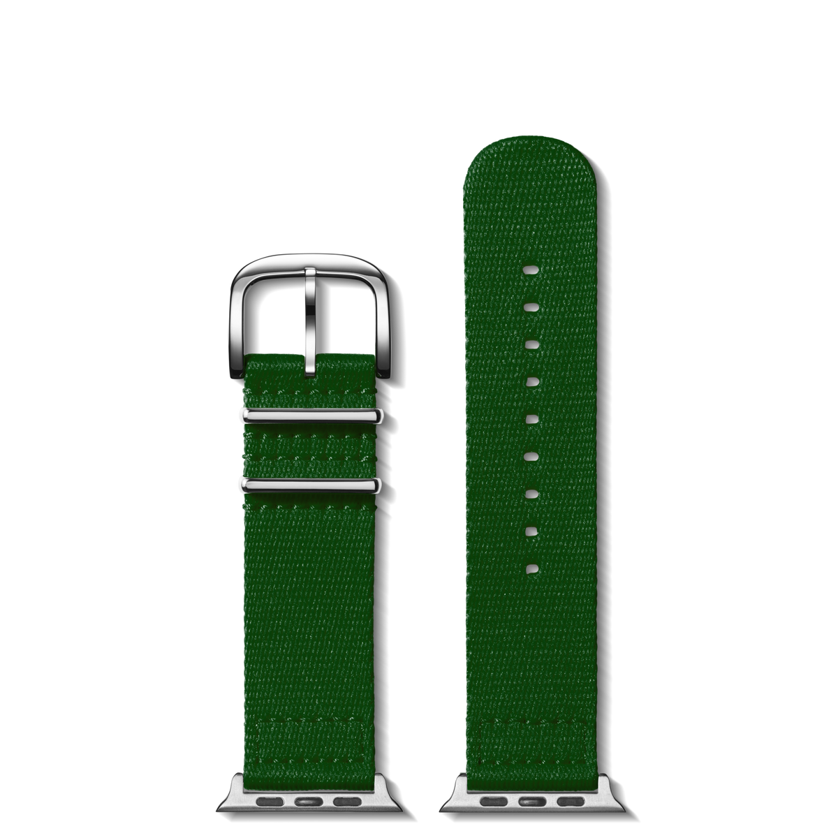 24mm Green Split Nylon Apple Watch Strap - Green