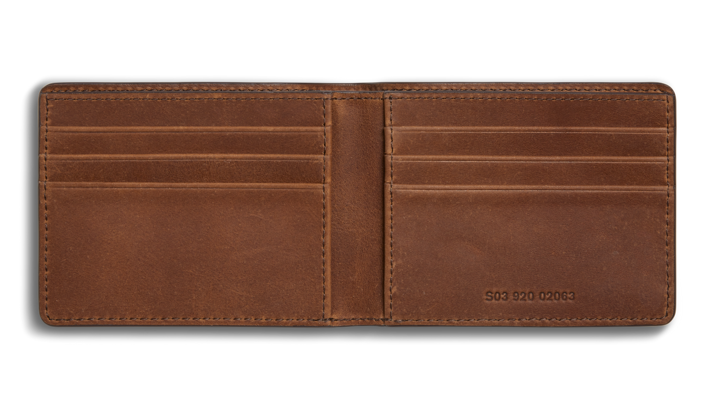 Slim Bifold Wallet - Medium Brown