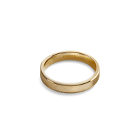 4mm Diagonal Textured Yellow Gold Band