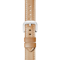 20mm Natural Leather Watch Strap - Natural