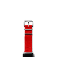 20mm Red Split Nylon Apple Watch Strap - Red
