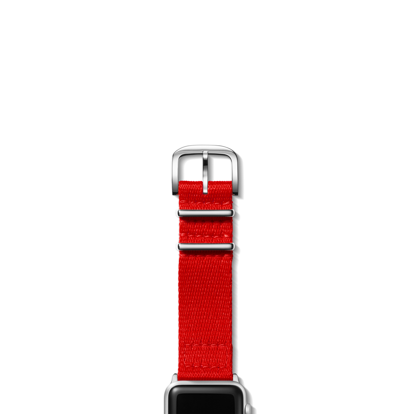 24mm Red Split Nylon Apple Watch Strap - Red