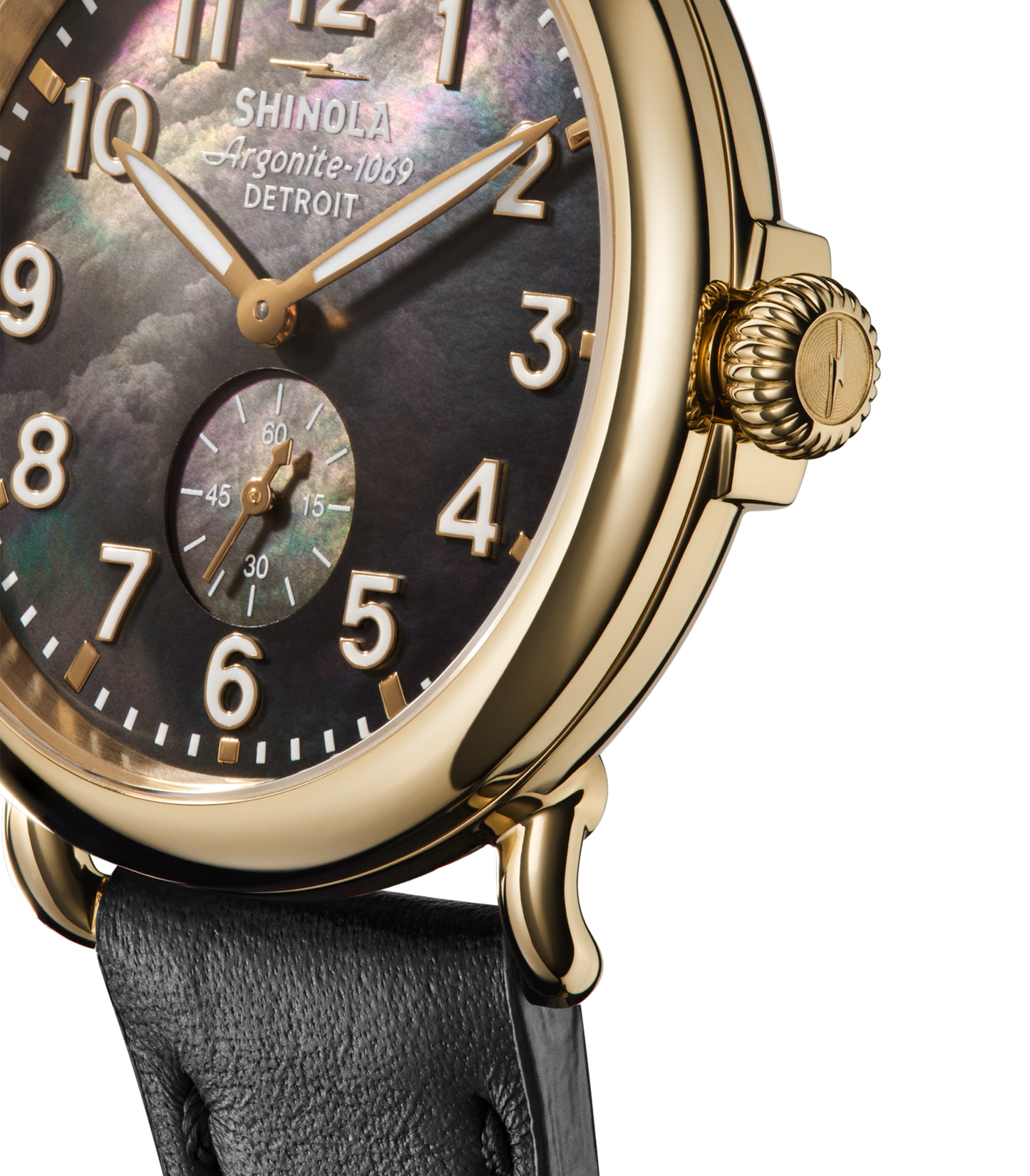 Runwell Watch - Black Mother of Pearl