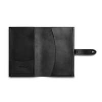 Medium Snap Journal Cover - Black Vachetta