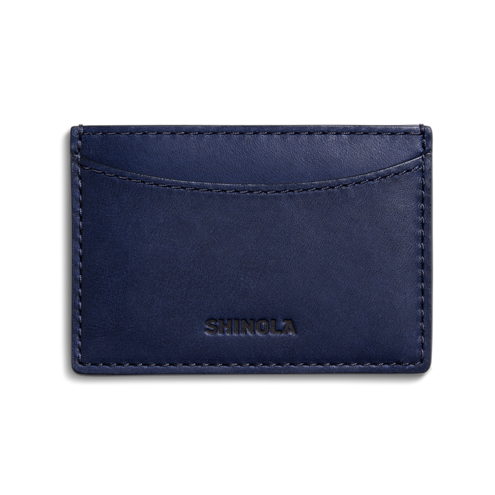 Leather 3 Pocket Card Case - Lake