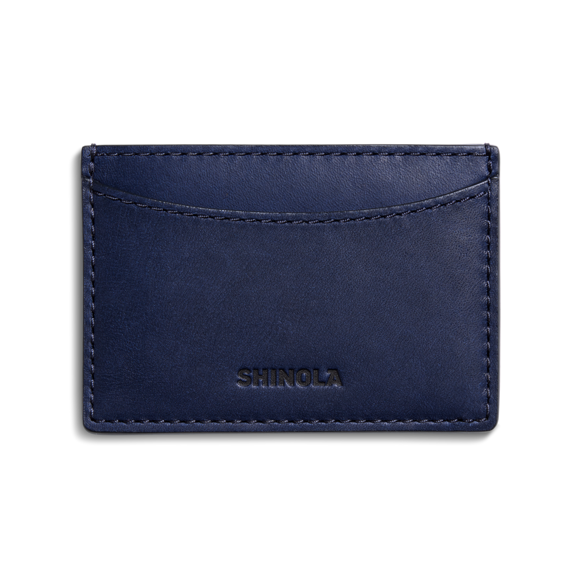 Leather 3 Pocket Card Case - Lake