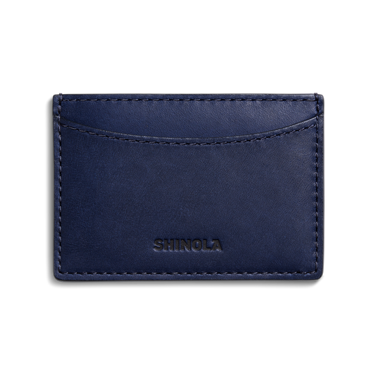 Leather 3 Pocket Card Case - Lake