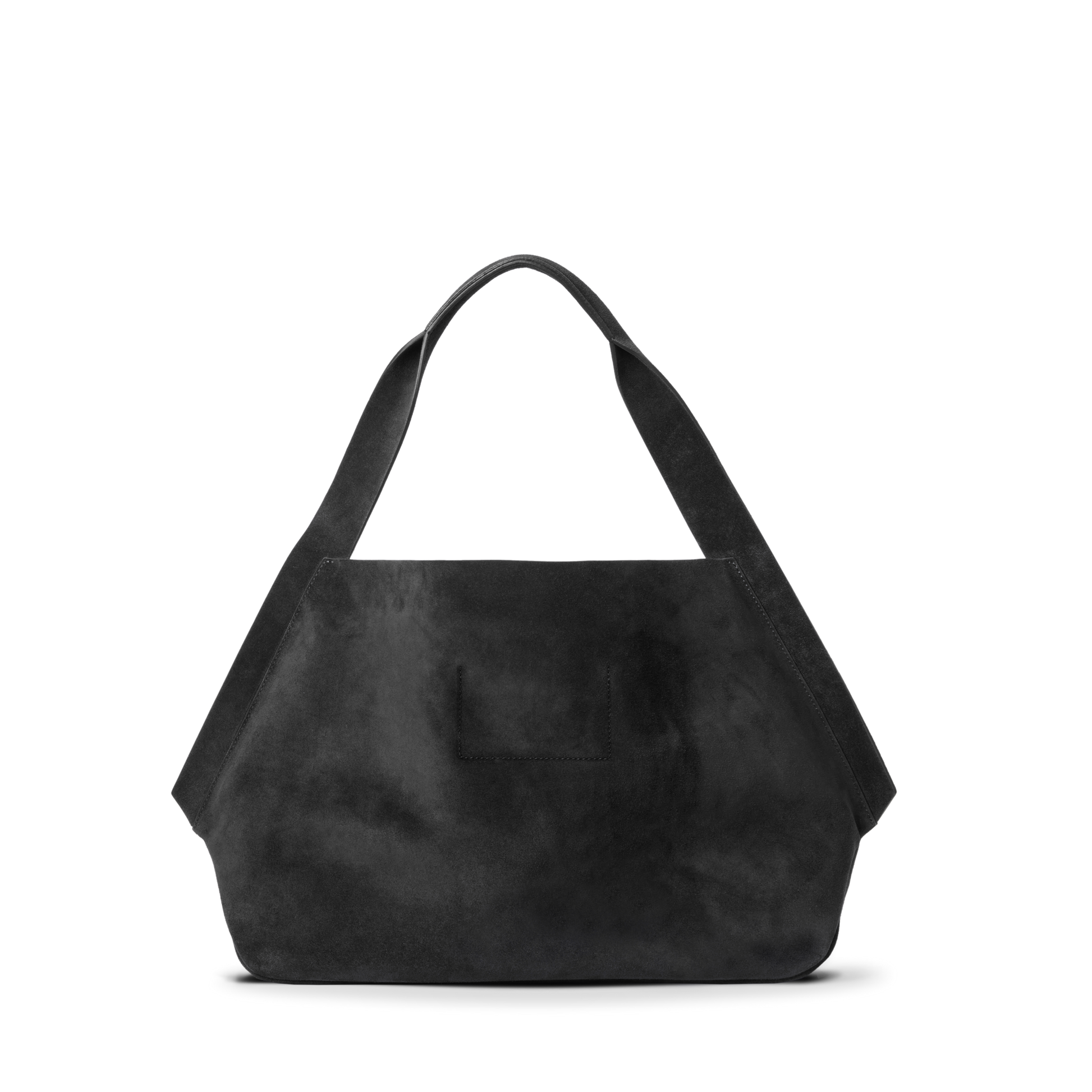 Derby Shoulder Bag - Black Suede