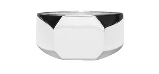 Octagonal Signet Ring - Sterling Silver