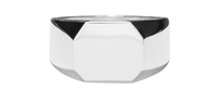 Octagonal Signet Ring - Sterling Silver