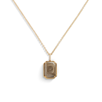Petoskey Pendant Necklace with Pavé Diamond Bail