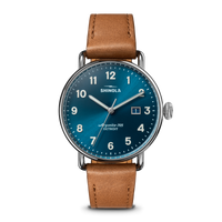 Canfield Watch - Blue Tan Leather Strap