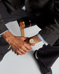 Runwell Chronograph Watch - Tan Leather Strap