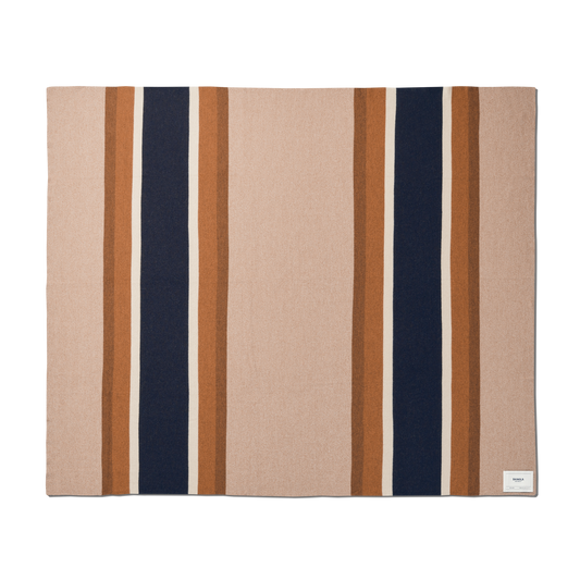 Alpaca Throw Blanket - Pink / Beige