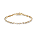 1 Carat 7" Diamond Tennis Bracelet - Yellow Gold