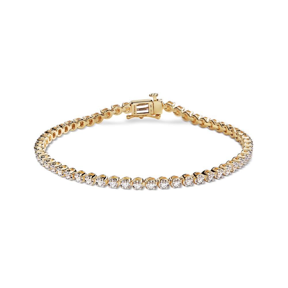 1.84 Carat 6.5" Diamond Tennis Bracelet - Yellow Gold