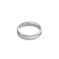 4mm Diagonal Textured White Gold Band