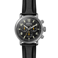 Runwell Chronograph West Wind Watch Gift Set with Additional Strap - Black