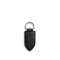 Leather Monogram Key Fob - Black